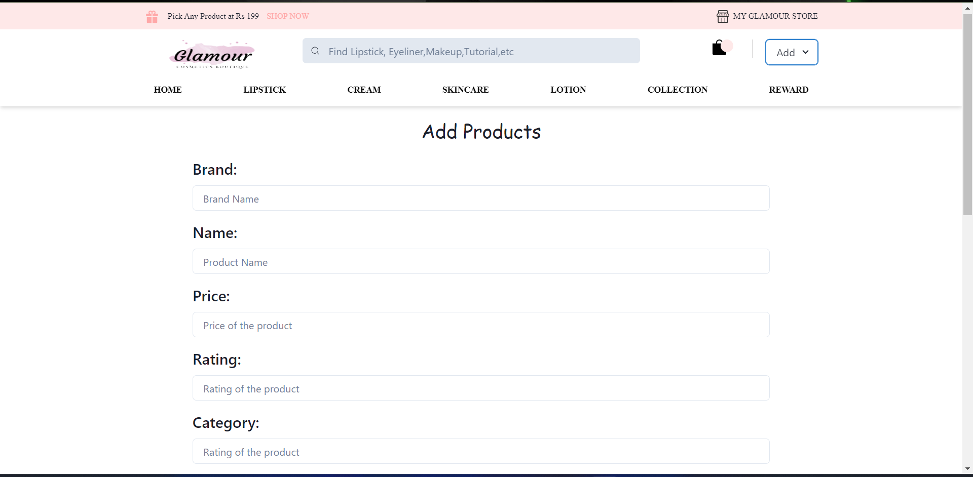 React app